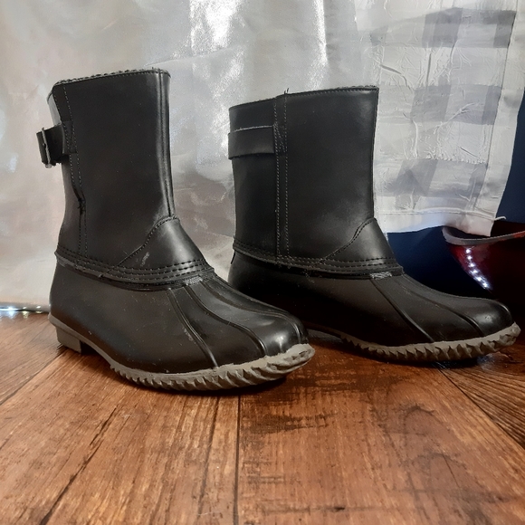 NORTHSIDE THINSULATE BLACK LEATHER BOOTS 200 GRAM c - Picture 7 of 9